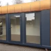 Oficina con contenedor de 18 m2 y baño